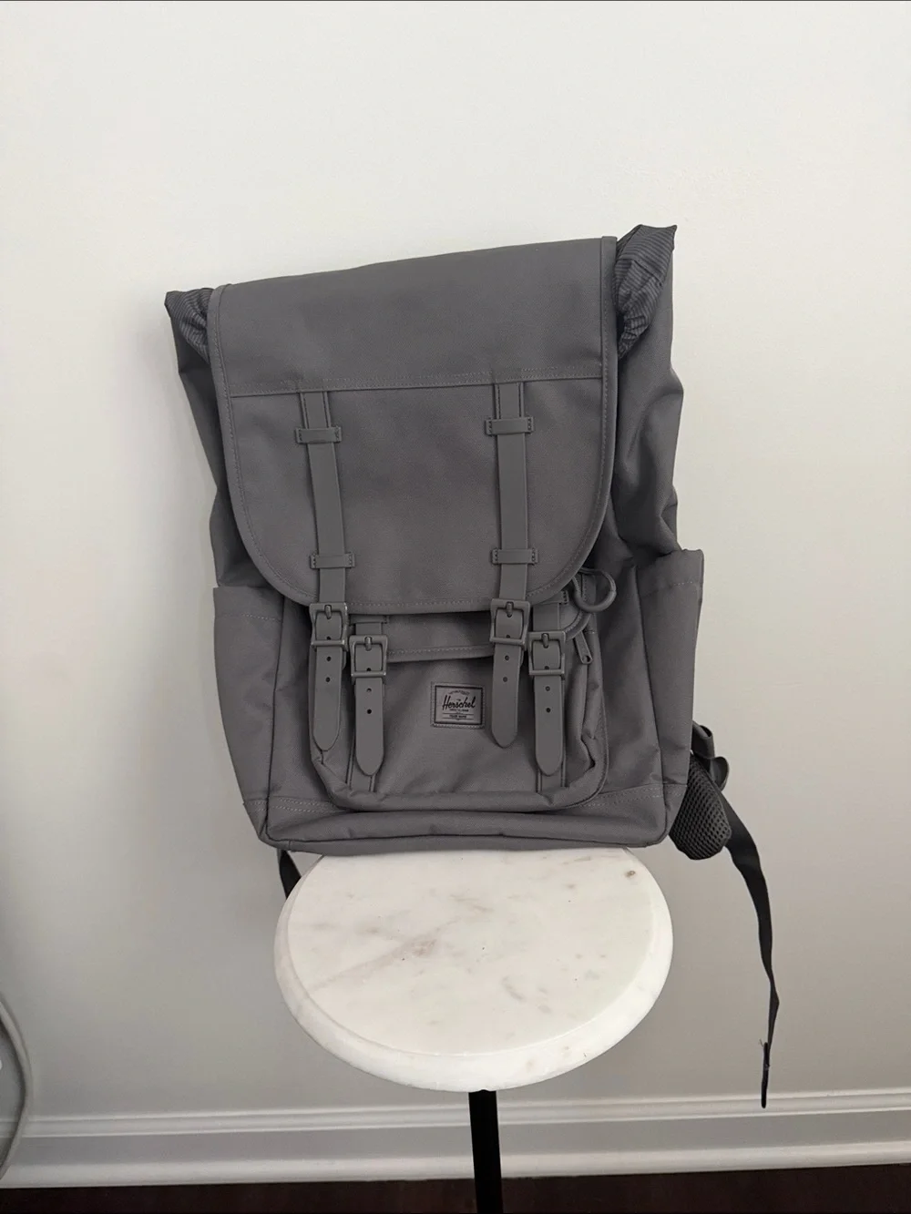Gray Men's Canvas Backpack - Everyday Travel Rucksack